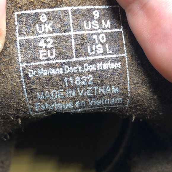 Dr Martens 11822 Tan Brown Leather Boots Mens Sz 9 - Picture 10 of 10